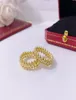 Nuovi gioielli di lussuoso Rivet oro con anello di banda con anelli con diamanti per coppia designer punk in acciaio inossidabile Fashio1471858 in acciaio punk.
