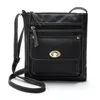 Sacs à bandouliers Européen Femmes Messenger Button Portable Dames Sac Crossbody Sac Vintage Couleur solide Pu Le cuir Femmes