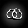 Boucles d'oreilles cerceaux Saiye 925 Sterling Silver Square Round 20 mm pour la femme de fiançailles de mariage Party Fashion Bijoux