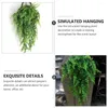 Decorative Flowers 2 Pcs Artificial Green Plants Wall Fake Hanging Greenery Spring Decorations Leaves Plastic