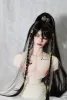 1/3 BJD Ponytail Clip Doll Styling Hair , Men's Bangs Mixed Colors Straight Wigs 1 Piece