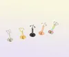 100PCS 20g 1mm Fashion Labret Rings Lip Studs Steel Tragus Bars Helix Ear lage Earrings Piercing Body Jewellery6875245