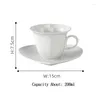 Mugs Ceramic Heart-shaped Coffee Cup And Saucer Set Mug Afternoon Tea Kitchen Accessories Milk Drinkware