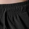 Herenbroek vaste kleur elastische taille mannen trekstrek 3/4 lengte rekbare bijgesneden broek jogelaar