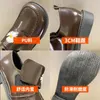 Chaussures décontractées Femme Daisy Small Leather Big Boe Doll Square Flats Locs Étudiant Embroider Hookloop Derby 2024