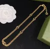 Collana designer d'oro G Gioielli Collana Collana Regalo Lettere Long Letter Collane per uomini Donne Golden Chain Jewlery Party with Box