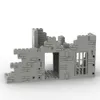 MOC WW2 Military Ruines Building Blocs Accessoires Détravé la scène murale Scène compatible Briques Modèle de bricolage Assemblez figures Toys