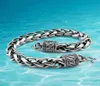 Solide 925 Bracelets Sterling Bangles Hommes Vintage Style Thai Silver Men039s Bracelet large 7 mm5055362