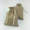 Gift Wrap 15 20cm 1000pcs Vintage Style Handmade Jute Sacks Drawstring Bags For Jewelry/wedding/christmas Packaging Linen Pouch