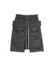 Herrenhosen hochwertiger Nischendesigner-Stil Dark Pinsel Wachsbeschichtung Doppelring-Shorts Tasche Fünf-Punkte-Overalls