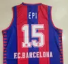 Barcellona 1995-97 uniforme domestica maglia da basket EIP personalizzata con qualsiasi nome e numero