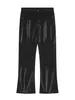 Pantalon masculin American rétro à croix de lim et à croix lavé de la marque de mode Loose Slim High Street Men