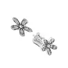 Authentic 925 Silver Daisy Small Earrings for CZ Diamond Wedding Jewelry Cute Girls Earring with Gift box Set5680180