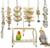 Otros suministros para pájaros 7 paquetes Parrot swing masticando juguetes de campana que colgan juguetes de jaula adecuados para pequeños periquitos cockatiels conures pinches bu