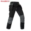 Calça homens que trabalham calças multi -funcionais bolsos de desgaste de roupas de trabalho calças de trabalho de alta qualidade Reparação mecânica para homens calças de carga