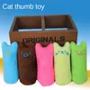 1Pcs Catnip Toys Funny Interactive Plush Teeth Grinding Cat Toy Kitten Chewing Toy Claws Thumb Bite Cat Mint Pets Accessories