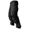 Pantalon pour hommes patchwork techwear poche de jambe détachable large cargaison lâche droite pour hommes