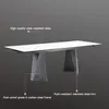 豪華な伸縮ダイニングテーブルキッチンカスタム2m長方形のイタリアの白い大理石高級レストランテーブルキッチン家具
