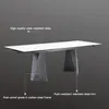 Luxury Telescopic Dining Table Kitchen Custom 2m Rectangular Italian White Marble High-end Restaurant Table Kitchen Furniture