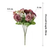 Decorative Flowers Handmade Simulated Peony Bouquet Fake Flower Flexible Artificial Floral Art Arrangement Valentine's Day