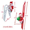Party Supplies Q6PE XMAS Home Decoration Electric Christmas Santa For Doll med Bag Climbing Ladder