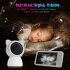 Baby Monitors 5-tums WiFi Baby Monitor med mobilapplikation Pan Zoom Baby Telefon SD-kort som spelar tvåvägs Audio Night Vision Baby Monitorc240412