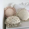 Pillow 38cm French Pastoral Floral Round Cotton Ruffles Comfort Bedding Sofa Throw Kids Girls Room Decor