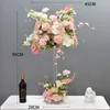 Decorative Flowers Crystal Column Table Flower Decoration El Restaurant Artificial Wedding Banquet Sim