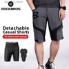 Shorts de ciclismo rockbros ciclismo masculino shorts mtb bike shorts de verão shorts esportivos de esportes ao ar livre escalando respiração rápida seca dupla camada l48