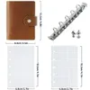 1PC Cowhide Leather Cover Notebook Organizer Planner Notepad 96 Sheets 2 Kind Paper Note Book Stationery School Office Supplies 240409