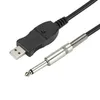 USB Guitar Cable for Recording Electric Guitar Bass to PC with 65mm Jack Audio Adapter Converter for High-Quality Sound Transmission and