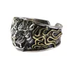 Bocai Real S925 Silver Jewelry Fashion Punk Trend Personality Personality Tiger Head Man Ring Birthday Gifts240412