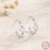 Boucles d'oreilles 2024 Fashion 925 Sterling Silver Half Circle en forme de coeur Zircon Women's Senior Christmas Gift Jewel