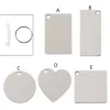 Anéis 12/30/36/40pcs em branco MDF Placa de transferência térmica de sublimação de impressão de keyring Keychain para pressionar calor Hine Gift Creative X7ya