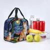Shiba Inu Starry Night Insulated Lunch Bag for Women Men Portable Pet Dog Lover Warm Cooler Thermal Lunch Box Office Work School