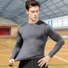 T-shirt Compressione da uomo sotto strato di base Top a maniche lunghe Sport Sports a secco a secco per palestra di fitness sportivo