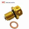 M12X1.5 Parafuso de parafuso do plugue de drenagem de óleo para Yamaha yz 125 250 250x 80 100 400 400F 465 490 WR 250R 250X 200 500 YZF R25 R3 MT 03 25