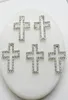 Cross en forme de boucle en ramines Carte d'invitation Curseur de ruban de mariage Accessoires de cheveux bricolage8160099