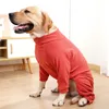 犬のアパレル冬の暖かいパジャマの小さな犬のための子犬子犬の弾力性ペットジャンプスーツ4脚ラブラドールコスチュームコート
