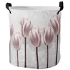 Waszakken Abstract roze tulpen portret vuile mand opvouwbare waterdichte huisorganisator kleding kinderen speelgoed opslag