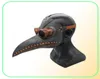 Divertido Medieval Steampunk Plague Doctor Mask Bird Mask Látex Punk Cosplay Mascaras Beak para adultos Halloween Props306m7933667
