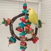Zabawka dla ptaków dla papugi Parrot Cage Toy z haczykiem drewniane ptaki zabawki trwałe
