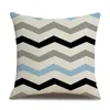 Pillow Black Blue Triangle Case Line Mediterranean Style PillowCase Geometric Throw Pillows For Living Room Sofa Cover