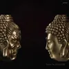 Decoratieve beeldjes Pure Brass Bodhisattva Handheld stuk voor klein Boeddha -standbeeld Creatief sculptuur Dragon en Snake