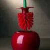 Toilet Cleaning Brush with Holder Cherry Shaped Long Handle Toilet Brush Stains Removal Lavatory Brush Bathroom Cleaning Tool