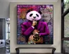 Lassen Sie Ihren Erfolg die Lärmplakate und Drucke Graffiti Art Canvas Gemälde abstrakte Panda -Wandkunstbilder für Wohnzimmer 7527008 machen