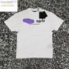 Men's T-Shirts 24ss City limited spray letters black purple white pink w red womens with the same casual all match loose t shirt trend S-XL C24325