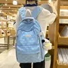 Mochila Nylon Nylon Multi Pocket Linte Lindo College Gran capacidad Bolsas escolares de portátiles Bolsa de viaje Cool