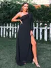 Casual Dresses Missord 2024 One Shoulder Split Evening Formal Eccase Church Prom Party