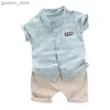 Conjuntos de ropa New Summer Baby Boys Traje de ropa para niños Camisa de moda Camiseta 2 piezas/juegos para niños